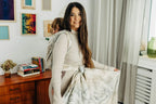 Baby Wrap, Jacquard Weave (100% cotton) - JURASSIC - ICE DESERT - Woven Baby XS - 4   long_woven_wraps    #