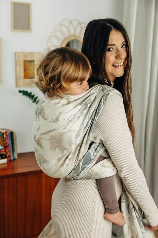 Baby Wrap, Jacquard Weave (100% cotton) - JURASSIC - ICE DESERT - Woven Baby Size - L-Size - M-Size - S-Size - XL-Size - XS   long_woven_wraps    #