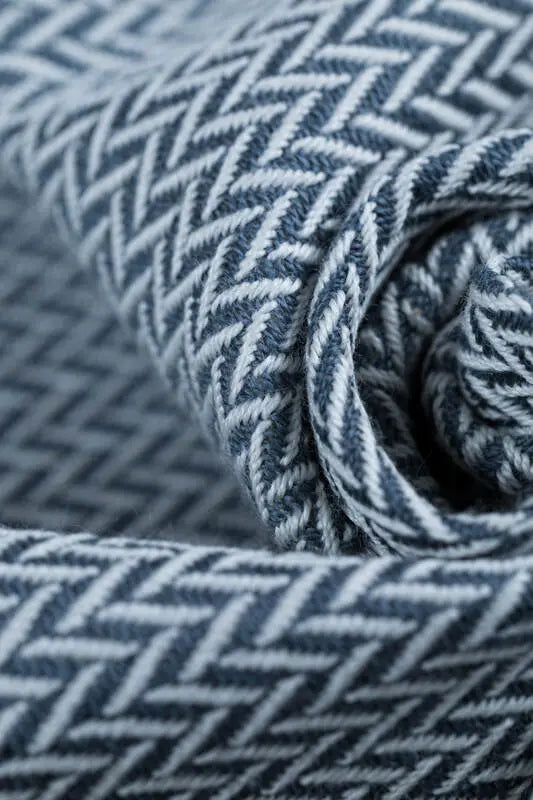 Baby Sling, Herringbone Weave (100% cotton) - LITTLE HERRINGBONE GREY - Woven Baby XS - 4   long_woven_wraps    #