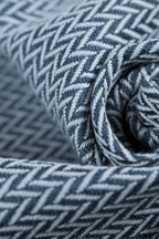 Baby Sling, Herringbone Weave (100% cotton) - LITTLE HERRINGBONE GREY (grade B) - Woven Baby M - 6   long_woven_wraps    #