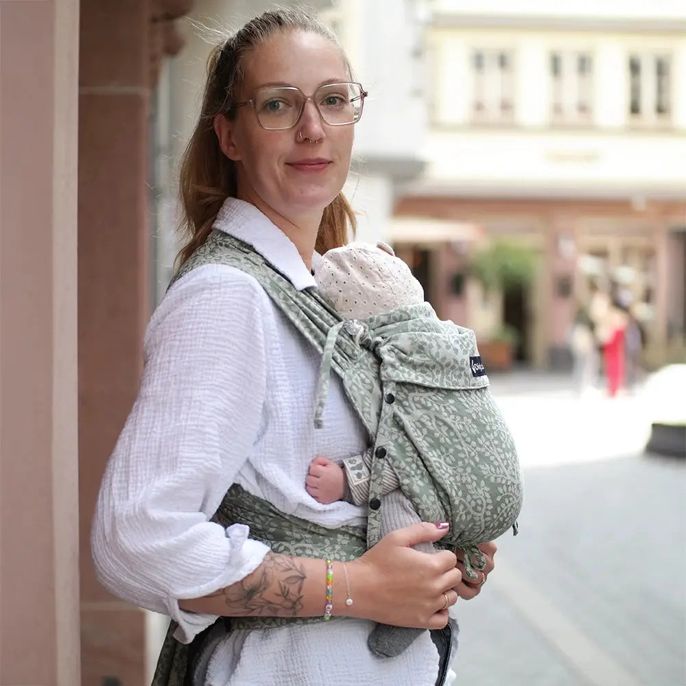 DIDYMOS DidyKlick - Woven Baby One Size / Olive Twig   Baby Carriers > Halfbuckle Carrier > DidyKlick    #