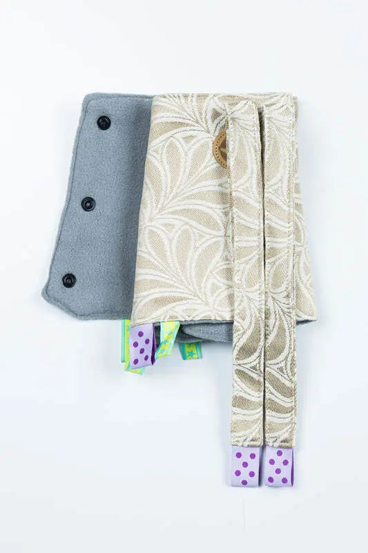 Drool Pads & Reach Straps Set, (Outer fabric - 50% cotton, 50% bamboo viscose; Lining - 100% polyester) - INFINITY - GOLDEN HOUR - Woven Baby Title - Default Title   drool_pad    #