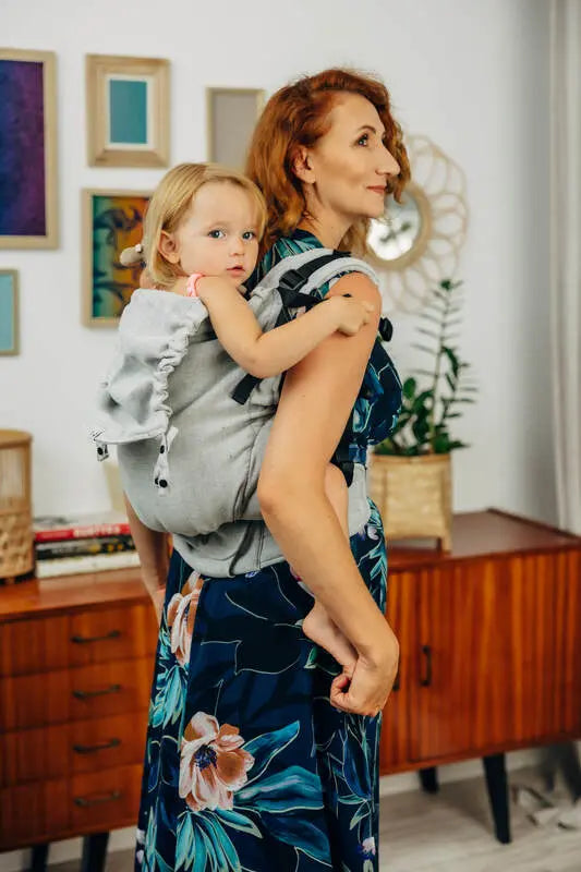 LennyPreschool Carrier, broken - twill weave (58% cotton, 42% linen) - COAST - Woven Baby Size - Preschool   lenny_preschool    #