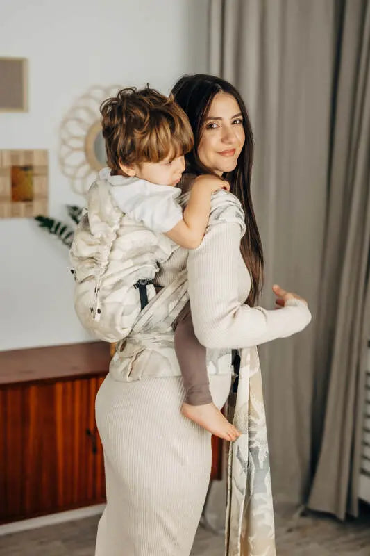 LennyHybrid Half Buckle Carrier, jacquard weave 100% cotton - JURASSIC - ICE DESERT - Woven Baby Size - Preschool-Size - Standard   lenny_hybrid    #