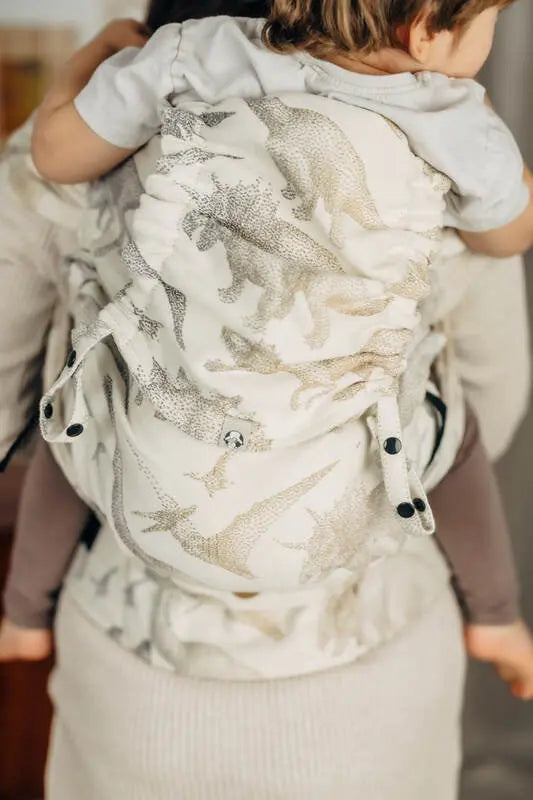 LennyHybrid Half Buckle Carrier, jacquard weave 100% cotton - JURASSIC - ICE DESERT - Woven Baby Size - Preschool-Size - Standard   lenny_hybrid    #