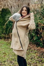 Asymmetrical Hoodie - Beige with Jurassic - Ice Desert - Woven Baby Size - L-Size - Xxs   asymmetrical_hoodies    #