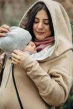 Asymmetrical Hoodie - Beige with Jurassic - Ice Desert - Woven Baby Size - L-Size - Xxs   asymmetrical_hoodies    #
