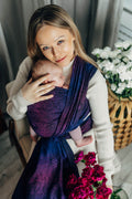 Baby Wrap, Jacquard Weave (100% cotton) - WILD WINE - BOUQUET