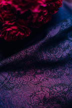Baby Wrap, Jacquard Weave (100% cotton) - WILD WINE - BOUQUET (grade B) - Woven Baby M - 6   long_woven_wraps    #