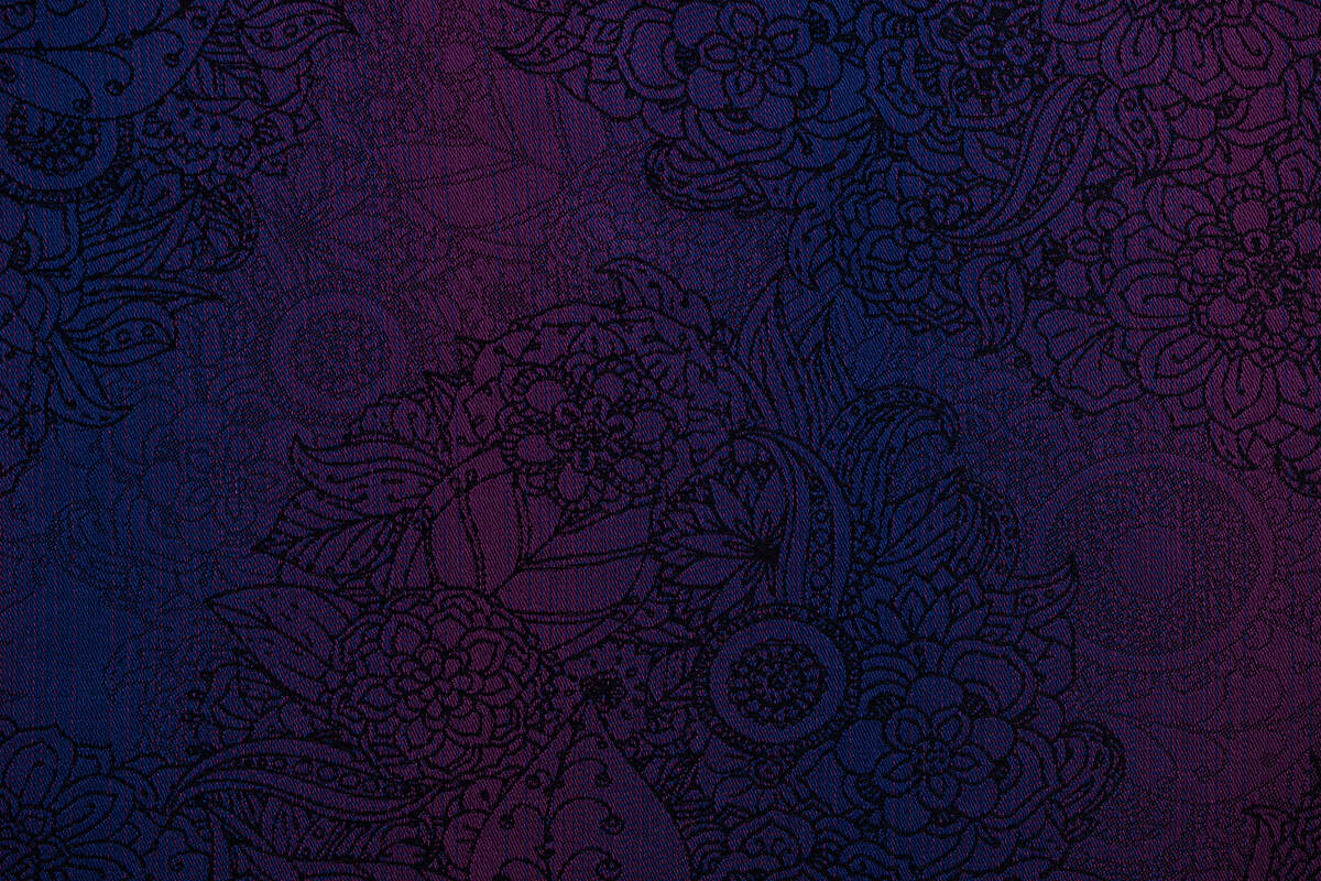 LennyTwin Carrier, jacquard weave 100% cotton - WILD WINE - BOUQUET - Woven Baby Standard   lenny_twin    #