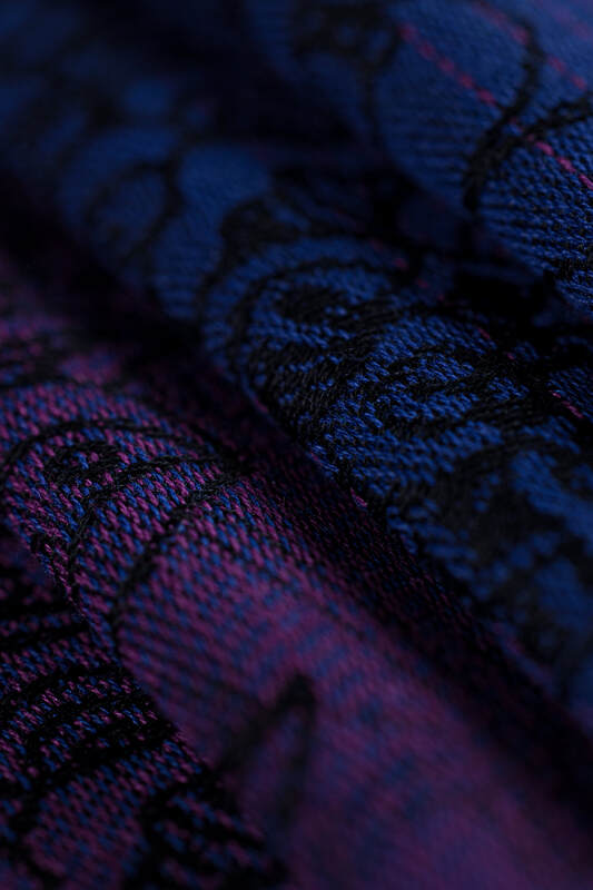 LennyTwin Carrier, jacquard weave 100% cotton - WILD WINE - BOUQUET - Woven Baby Standard   lenny_twin    #