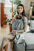 Ring Sling, Jacquard Weave (100% cotton), with gathered shoulder - WILD SOUL - NIKE - standard 1.8m - Woven Baby    ring_slings    #