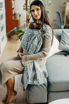 Ring Sling, Jacquard Weave (100% cotton), with gathered shoulder - WILD SOUL - NIKE - standard 1.8m - Woven Baby    ring_slings    #