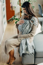 Ring Sling, Jacquard Weave (100% cotton), with gathered shoulder - WILD SOUL - NIKE - standard 1.8m - Woven Baby    ring_slings    #