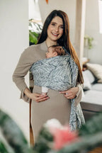Ring Sling, Jacquard Weave (100% cotton), with gathered shoulder - WILD SOUL - NIKE - standard 1.8m - Woven Baby    ring_slings    #