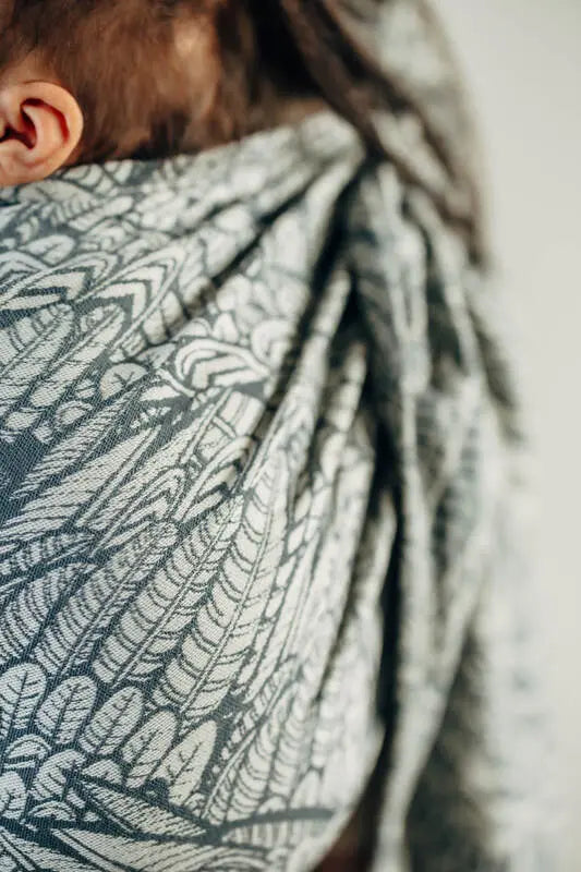Ring Sling, Jacquard Weave (100% cotton), with gathered shoulder - WILD SOUL - NIKE - standard 1.8m - Woven Baby    ring_slings    #