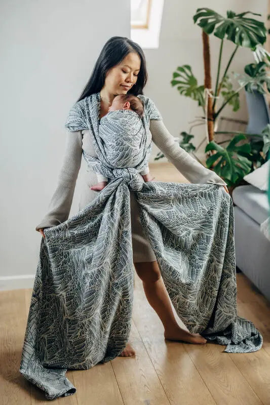 Baby Wrap, Jacquard Weave (100% cotton) - WILD SOUL - NIKE - Woven Baby Size - L-Size - S-Size - XS   long_woven_wraps    #
