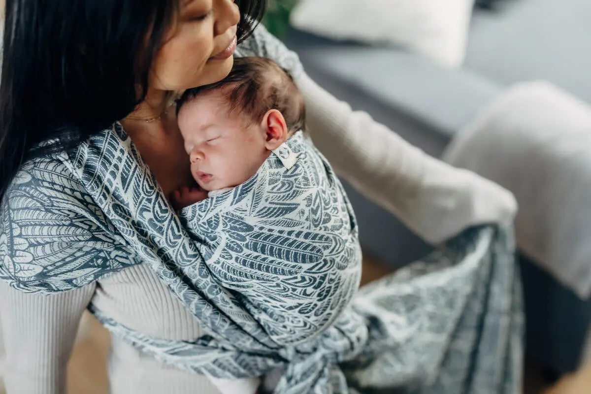 Baby Wrap, Jacquard Weave (100% cotton) - WILD SOUL - NIKE - Woven Baby Size - L-Size - S-Size - XS   long_woven_wraps    #