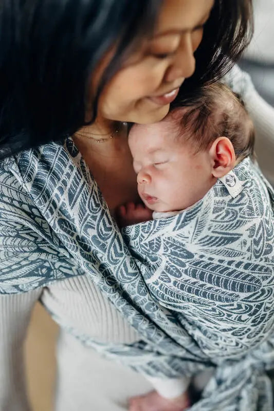 Baby Wrap, Jacquard Weave (100% cotton) - WILD SOUL - NIKE - Woven Baby XS - 4   long_woven_wraps    #