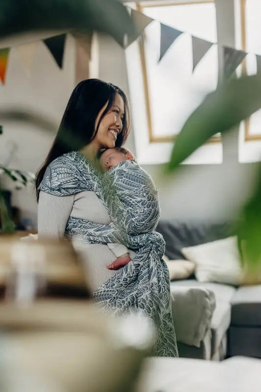 Baby Wrap, Jacquard Weave (100% cotton) - WILD SOUL - NIKE - Woven Baby XS - 4   long_woven_wraps    #