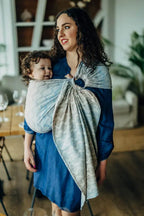 Ring Sling, Jacquard Weave (100% cotton), with gathered shoulder - PETALS - RESTFUL - standard 1.8m - Woven Baby    ring_slings    #