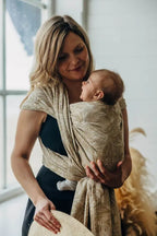 Baby Wrap, Jacquard Weave (100% cotton) - RAPUNZEL - AURATUM - Woven Baby XS - 4   long_woven_wraps    #