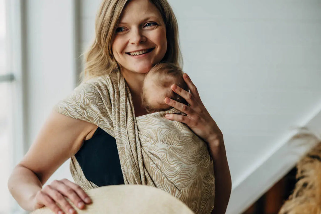Baby Wrap, Jacquard Weave (100% cotton) - RAPUNZEL - AURATUM - Woven Baby XS - 4   long_woven_wraps    #