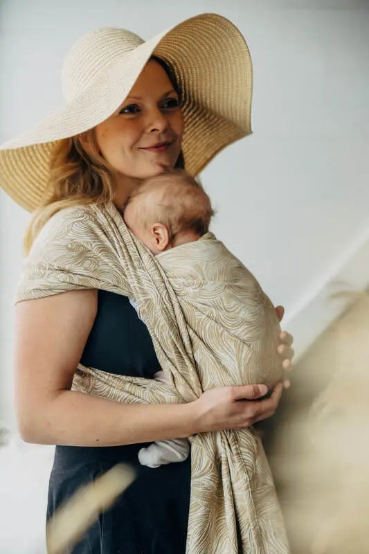 Baby Wrap, Jacquard Weave (100% cotton) - RAPUNZEL - AURATUM - Woven Baby XS - 4   long_woven_wraps    #