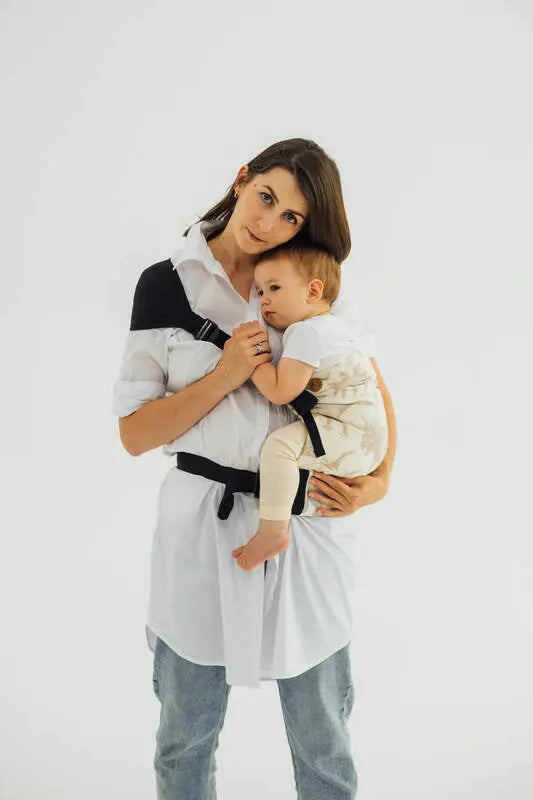 LennyHip Carrier (1/2 of LennyTwin Carrier), jacquard weave 100% cotton - JURASSIC - ICE DESERT - Woven Baby Size - Standard   lenny_hip    #