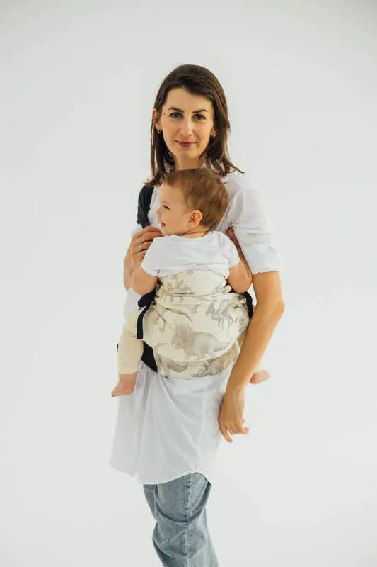 LennyHip Carrier (1/2 of LennyTwin Carrier), jacquard weave 100% cotton - JURASSIC - ICE DESERT - Woven Baby Size - Standard   lenny_hip    #