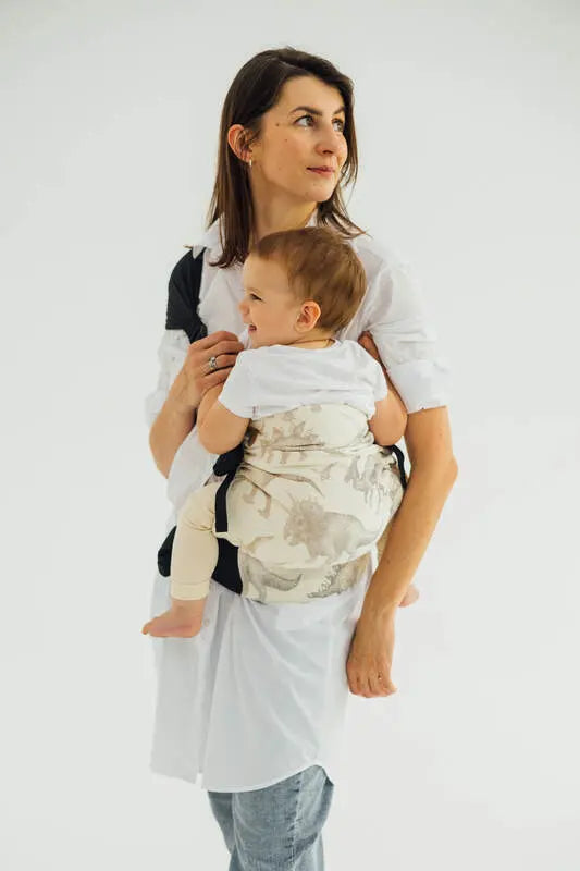 LennyHip Carrier (1/2 of LennyTwin Carrier), jacquard weave 100% cotton - JURASSIC - ICE DESERT - Woven Baby Standard   lenny_hip    #