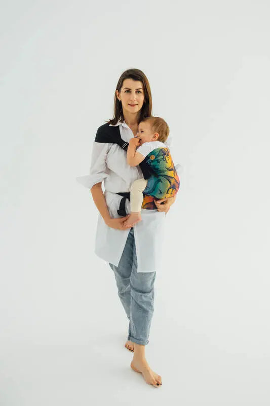 LennyHip Carrier (1/2 of LennyTwin Carrier), jacquard weave 100% cotton - JURASSIC - NEW ERA - Woven Baby Size - Standard   lenny_hip    #