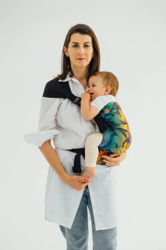 LennyHip Carrier (1/2 of LennyTwin Carrier), jacquard weave 100% cotton - JURASSIC - NEW ERA - Woven Baby Standard   lenny_hip    #