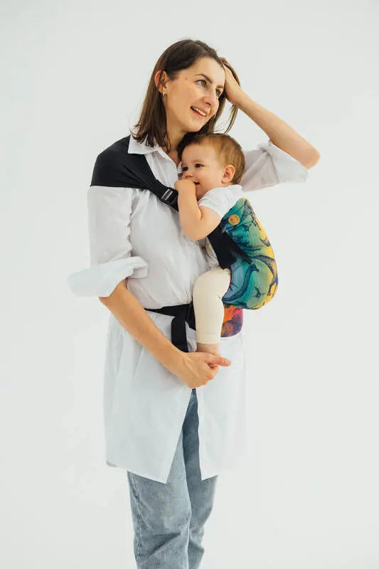 LennyHip Carrier (1/2 of LennyTwin Carrier), jacquard weave 100% cotton - JURASSIC - NEW ERA - Woven Baby Standard   lenny_hip    #