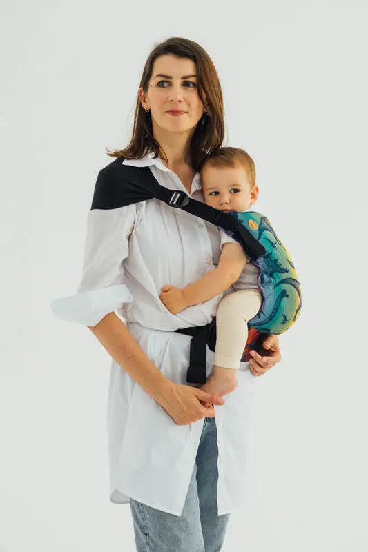 LennyHip Carrier (1/2 of LennyTwin Carrier), jacquard weave 100% cotton - JURASSIC - NEW ERA - Woven Baby Standard   lenny_hip    #