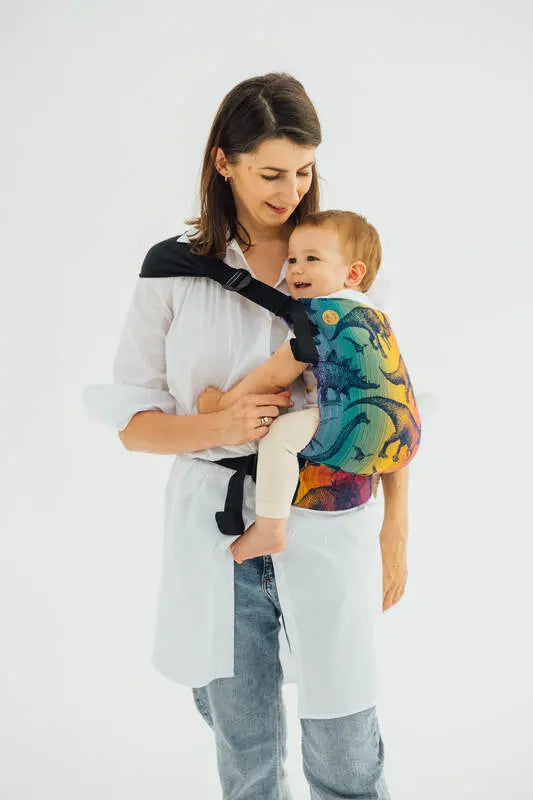 LennyHip Carrier (1/2 of LennyTwin Carrier), jacquard weave 100% cotton - JURASSIC - NEW ERA - Woven Baby Standard   lenny_hip    #