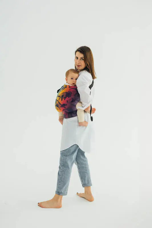 LennyHip Carrier (1/2 of LennyTwin Carrier), jacquard weave 100% cotton - JURASSIC - NEW ERA - Woven Baby Standard   lenny_hip    #