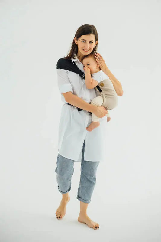 LennyHip Carrier (1/2 of LennyTwin Carrier), broken-twill weave 100% cotton - PEANUT BUTTER - Woven Baby Size - Standard   lenny_hip    #