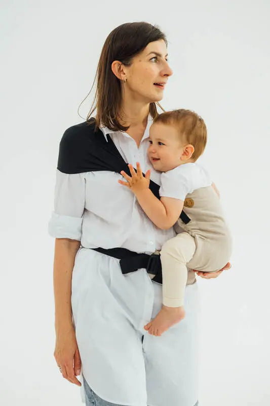 LennyHip Carrier (1/2 of LennyTwin Carrier), broken-twill weave 100% cotton - PEANUT BUTTER - Woven Baby Size - Standard   lenny_hip    #
