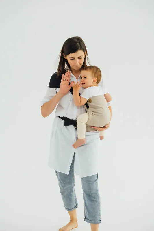 LennyHip Carrier (1/2 of LennyTwin Carrier), broken-twill weave 100% cotton - PEANUT BUTTER - Woven Baby Standard   lenny_hip    #
