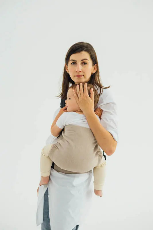 LennyHip Carrier (1/2 of LennyTwin Carrier), broken-twill weave 100% cotton - PEANUT BUTTER - Woven Baby Standard   lenny_hip    #