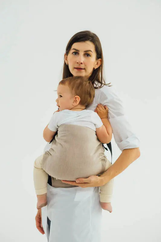 LennyHip Carrier (1/2 of LennyTwin Carrier), broken-twill weave 100% cotton - PEANUT BUTTER - Woven Baby Standard   lenny_hip    #