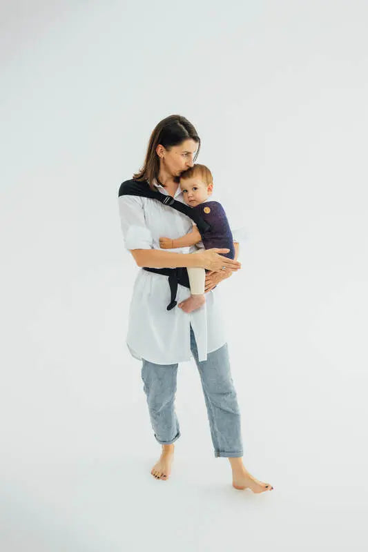 LennyHip Carrier (1/2 of LennyTwin Carrier), jacquard weave 100% cotton - WILD WINE - BOUQUET - Woven Baby Size - Standard   lenny_hip    #