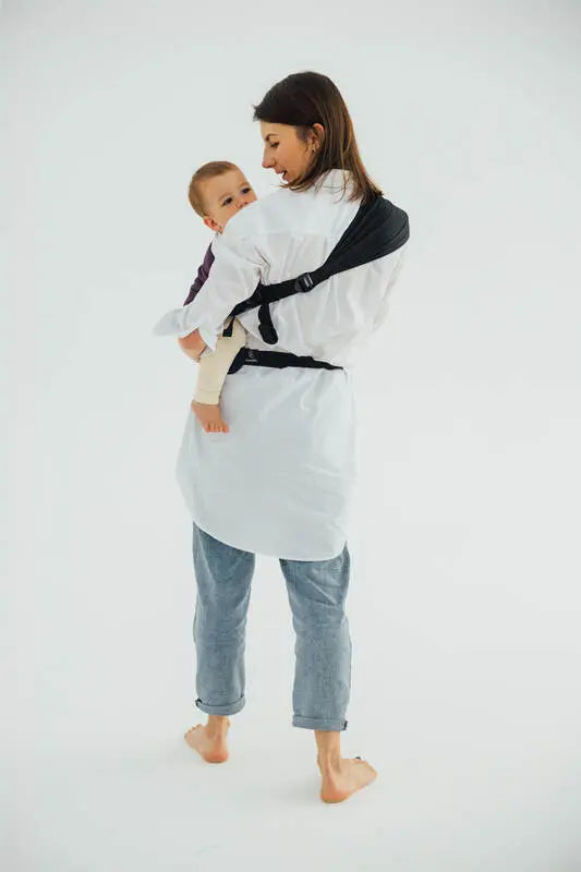 LennyHip Carrier (1/2 of LennyTwin Carrier), jacquard weave 100% cotton - WILD WINE - BOUQUET - Woven Baby Standard   lenny_hip    #
