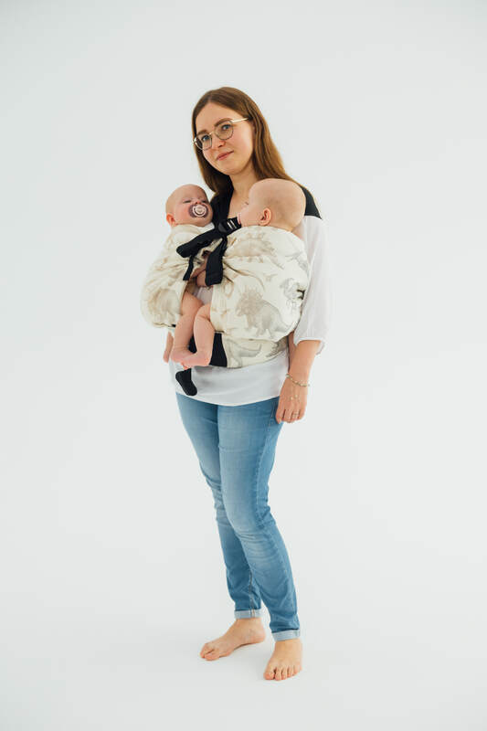 LennyTwin Carrier, jacquard weave 100% cotton - JURASSIC - ICE DESERT - Woven Baby Standard   lenny_twin    #