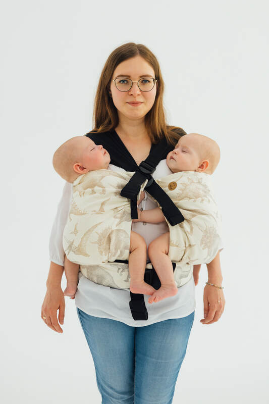 LennyTwin Carrier, jacquard weave 100% cotton - JURASSIC - ICE DESERT - Woven Baby Standard   lenny_twin    #