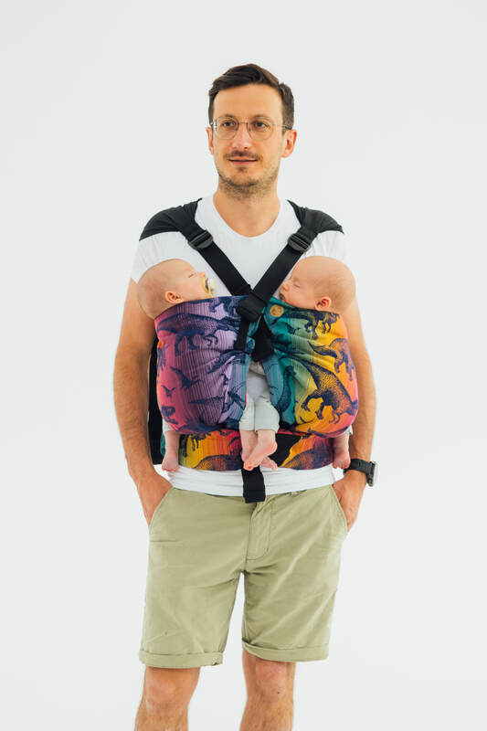 LennyTwin Carrier, jacquard weave 100% cotton - JURASSIC - NEW ERA - Woven Baby Standard   lenny_twin    #