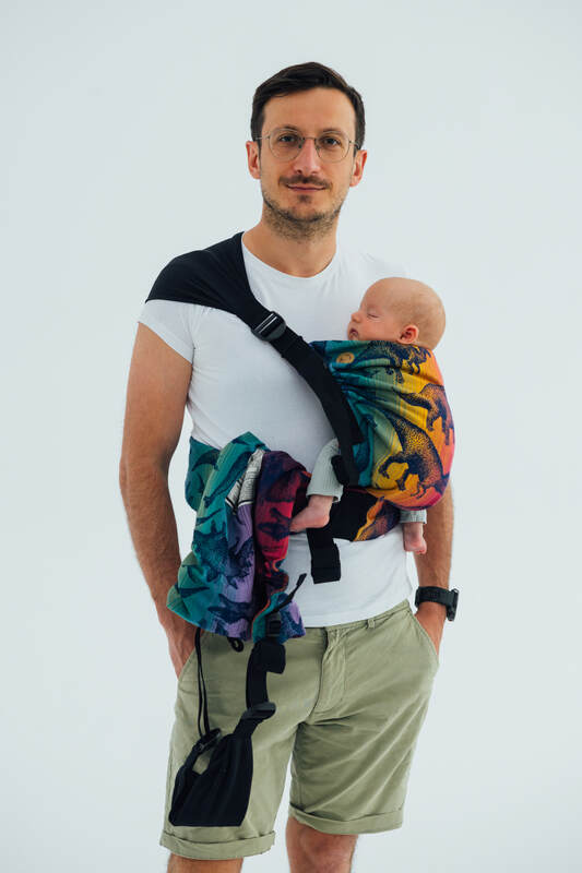 LennyTwin Carrier, jacquard weave 100% cotton - JURASSIC - NEW ERA - Woven Baby Standard   lenny_twin    #