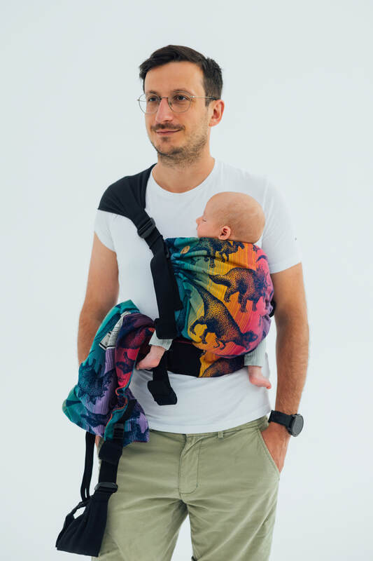 LennyTwin Carrier, jacquard weave 100% cotton - JURASSIC - NEW ERA - Woven Baby Standard   lenny_twin    #