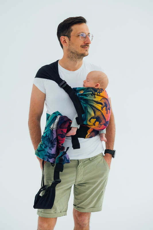 LennyTwin Carrier, jacquard weave 100% cotton - JURASSIC - NEW ERA - Woven Baby Standard   lenny_twin    #